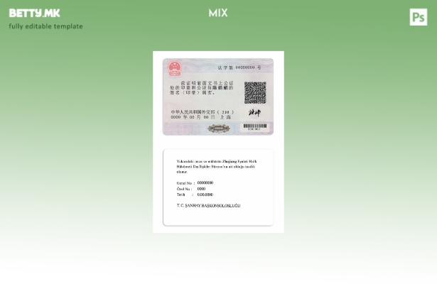 модерен стил Кина странски амбасада за автентикација етикета нотарски печат PSD 